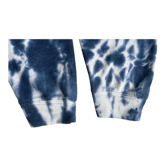 BANANA REPUBLIC Blue & White TIE-DYE Long‎ Sleeve OVERSIZED Sweatshirt Medium - Picture 6 of 13